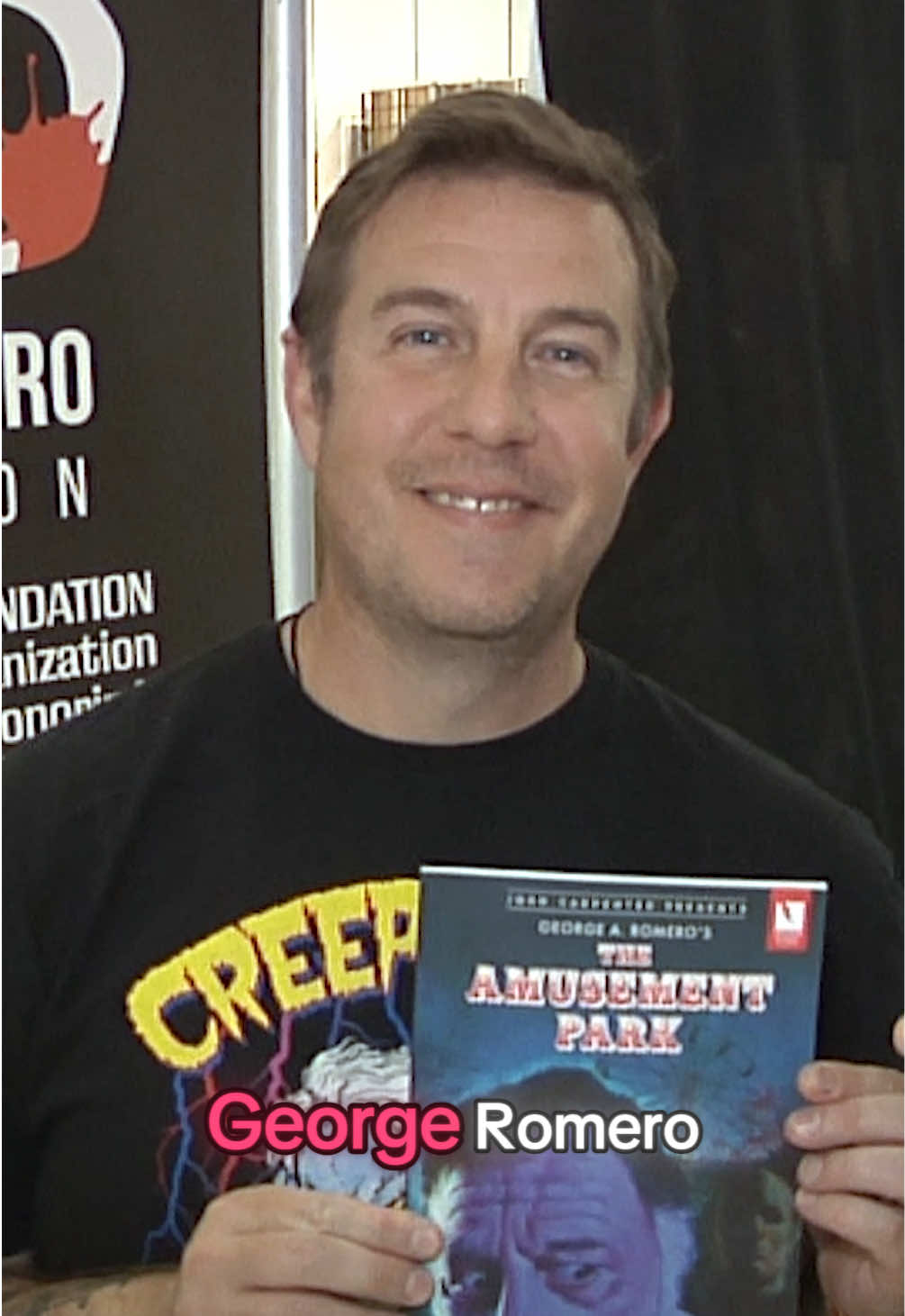 One of the highlights of the Living Dead Weekend was chatting with writer Jeff Whitehead from the George A. Romero Foundation about his new graphic novel based on The Amusement Park! #georgeromero #graphicnovel #horror #movie #johncarpenter  #creatorsearchinsights 