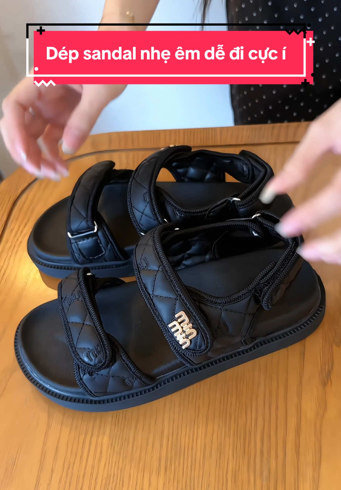 Dép sandal nhẹ êm dễ đi cực í #muataitiktok #muataitiktokshop #depnu #depnuthoitrang #depsandal #sandal #depquaihau 