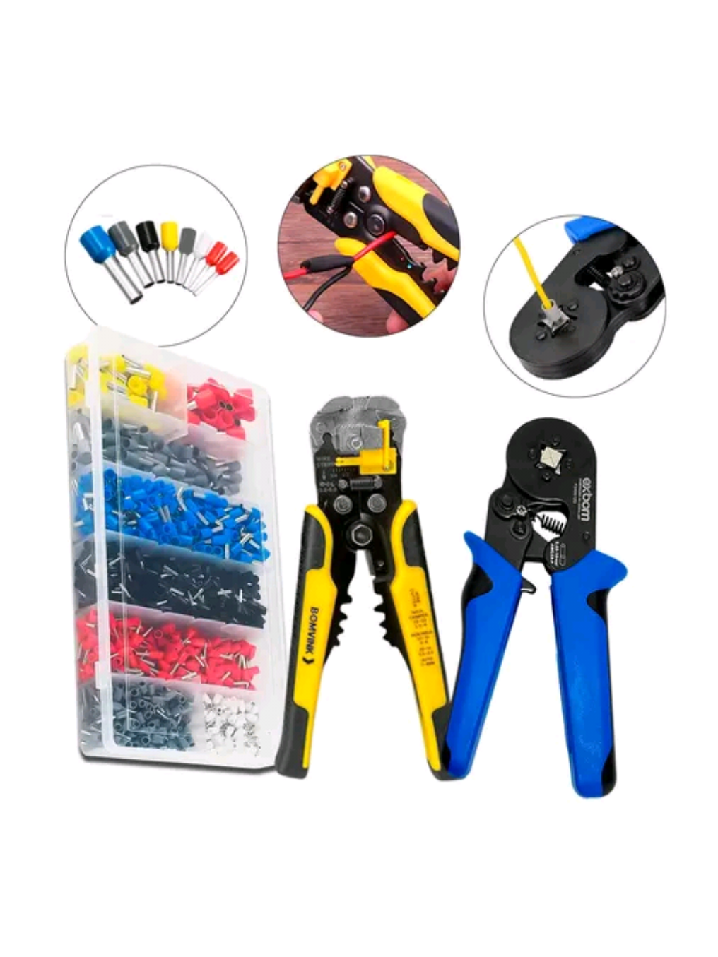 Kit Alicate Crimpar + 1250 Terminais Ilhos + Descascador 0,25 Até 10mm² #tiktokshop #promoção #tiktokshopchegou 