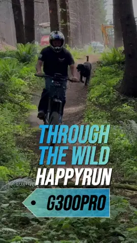 Ben, his pup, and the G300Pro 🐶💨 Flying through the woods like it’s nothing 🌲🔥 Trail rides just got a whole lot cooler. #HappyrunG300Pro #HappyRunEbike #happyrun #ebike #offroadriding