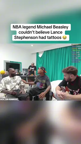 NBA legend Michael Beasley couldn’t believe Lance Stephenson had tattoos 😭 #n3on #neon #michaelbeasley #lancestephenson #NBA #fyp #viral 