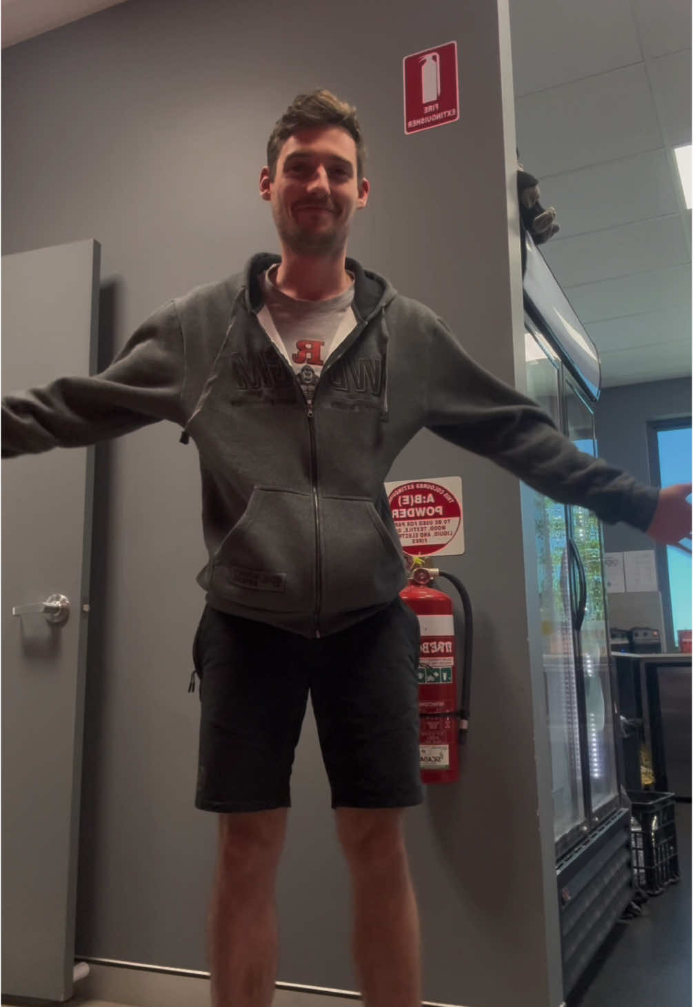 Who knew the boss had so much spirit? 😅 Check out his cool jacket, courtesy of our winter collection - available in the pro shop 👀  #weloveworldgymcaloundra #worldgymcaloundra #bestgymonthesunshinecoast #Fitness #worldgym