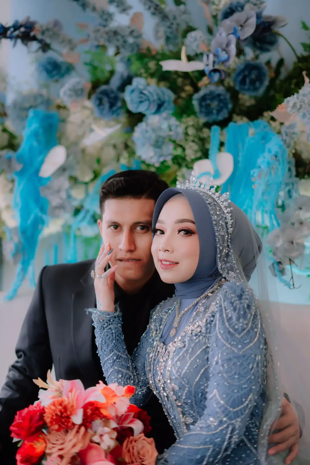 Nada cinta 💙 #fyp #tendangawi #dekorasipernikahan #dekorasingawi #katakuidphoto #soenhariyanto #bungakuweddingorganizer 