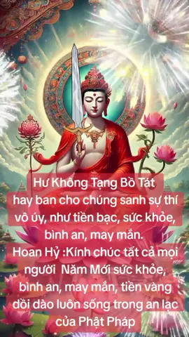 bài kinh hư không tạng bồ tát chỉ dành cho ng tuổi sửu và tuổi dần thôi nhé. hãy nghe mỗi đêm bạn sẽ thấy khác thật sư. mình đã và đang như vây mỗi đêm. 