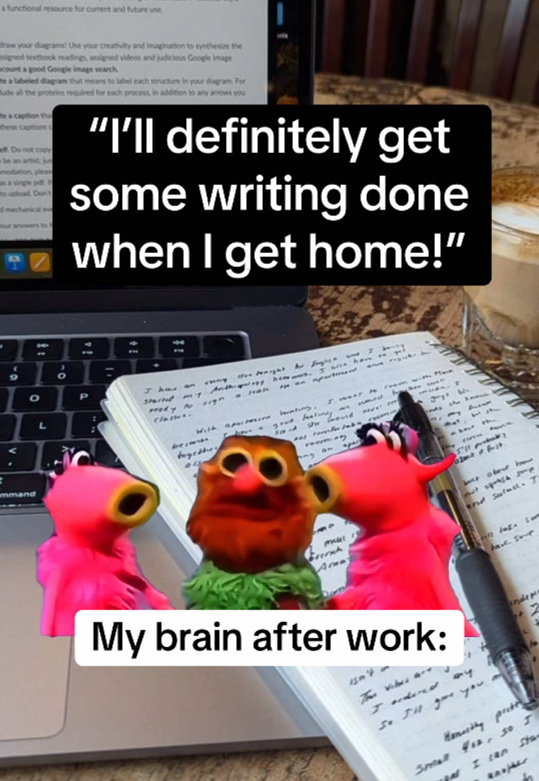 All three brain cells are offline. #writerproblems #writing #writer #writerslife #writerwithadayjob #writermemes #writertok 