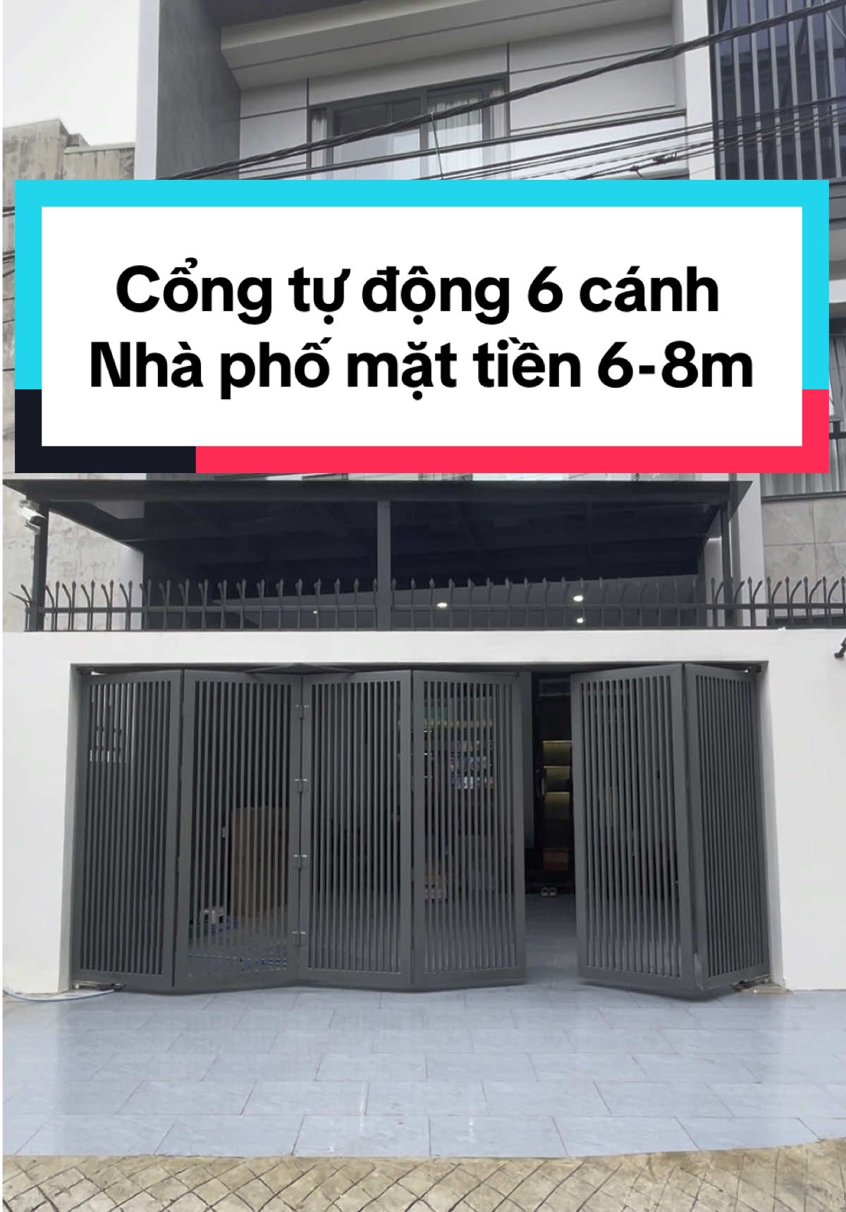 Cổng tự động 6 cánh gấp gọn, tối ưu độ rộng cho không gian Gara oto #cổng_tự_động #Ruster_gate #cổng_6_cánh #congtudongamsanRuster 