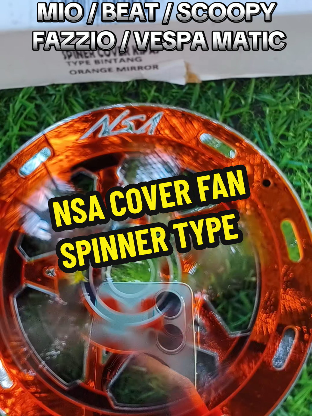 NSA COVER FAN SPINNER TYPE BINTANG BLACK SERIES Beat Scoopy Vespa Mio Filano Fazzio 🛍️ #nsaperformanceph #coverfan #spinnertype 
