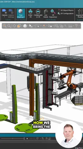 🚀 Another step forward in our virtual commissioning journey with Siemens Process Simulate! This time: fully integrated conveyors and lifters bring the system to life. Parts are transported and positioned automatically, ready for the next robot operation – all within the digital model. 🧠 The power of simulation meets flexibility and control: ✔️ Real-time behavior ✔️ Logic-driven movement ✔️ Full system integration And we’re just getting started. Follow the process and see what’s coming next – the digital twin is growing fast!          https://www.bv-digitalconsulting.com                      #ProcessSimulate #VirtualCommissioning #Siemens #DigitalTwin #SmartFactory #Automation #ConveyorSystem #RobotIntegration #SimulationTools #Tecnomatix #Engineering #Industry40 #ProductionLine #MaterialHandling #DigitalManufacturing
