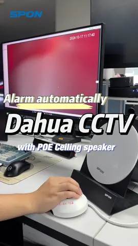 When someone cover the CCTV camera will trigger alarm to POE ceiling speaker to notice security people#alarm#alert#CCTVsolution#emergencyalarm#SPON#SIPspeaker 