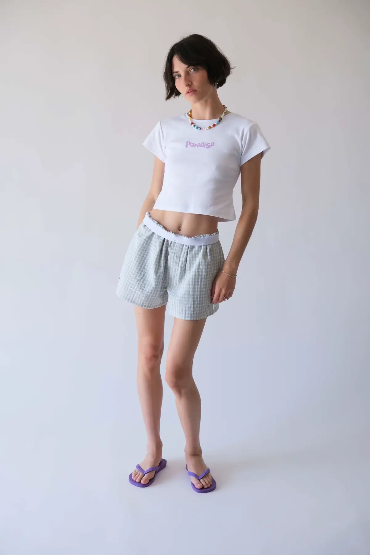Paired with our Paradiso baby tee💖  #saintparadiso #fashion #OOTD #fyp #Summer #wardrobe 