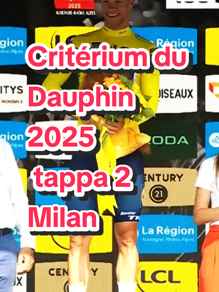 Critérium du Dauphiné | tappa 2 | Jonathan Milan #criteriumdudauphine #magliagialla 