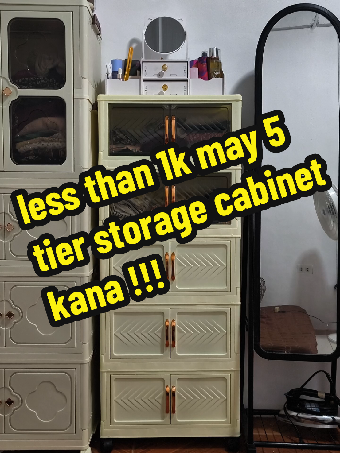 ang mahal nito sa mall pero  less than 1k lang naun .!  disclaimer: price may vary until promo ends !  #derorice #storagecabinet #cabinet #5tiercabinet #collapsible 