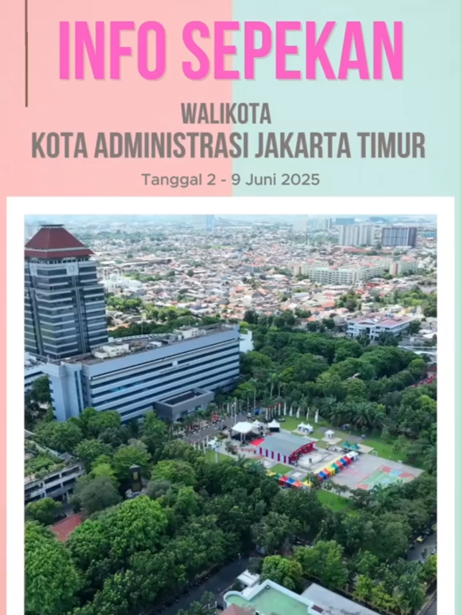 Hai #SobatJaktim  Saatnya rangkuman info sepekan! 📌 Jakarta Timur terus bergerak dan hadir untuk warganya melalui berbagai kegiatan penting pekan ini. Mulai dari pelepasan 136 petugas pemeriksa kesehatan hewan dan daging kurban, hingga upacara Peringatan Hari Lahir Pancasila ke-80 di halaman Kantor Wali Kota Jakarta Timur. Gubernur DKI Jakarta, Pramono Anung, juga meninjau langsung Perumda Dharma Jaya untuk memastikan hewan kurban sehat dan bebas penyakit. Tak ketinggalan, pengawasan pangan terus digencarkan seperti di Pasar Enjo, Pulogadung. Ada juga penyerahan bantuan hewan kurban dari PT Antam Tbk, pertandingan ekshibisi Kejuaraan Bola Voli antar klub se-DKI Jakarta, serta edukasi PHBS anak dalam rangka HUT ke-40 PT KAO Indonesia di YPI Al-Kenaniyah. Yuk, simak selengkapnya di video ini! 🎥 🎥 Tim Sudin Kominfotik JT 💻@idhammubarak 🗒️@angelinfransisca_ @bang.munjirin @si.rano @pramonoanungw sumber : @Pemerintah Kota Jakarta Timur  #sobatjaktim  #JakartaEastTheBest  #jagajaktim  #siagajakarta  #siagajakartatimur  #jakartatanggap  #JakartaTimur  #JaktimTerkini  #InfoJaktim  #JaktimAktif  #JaktimBerdaya  #JaktimDekatWarga  #JaktimSepekan  #InfoSepekan  #walikotajakartatimur 