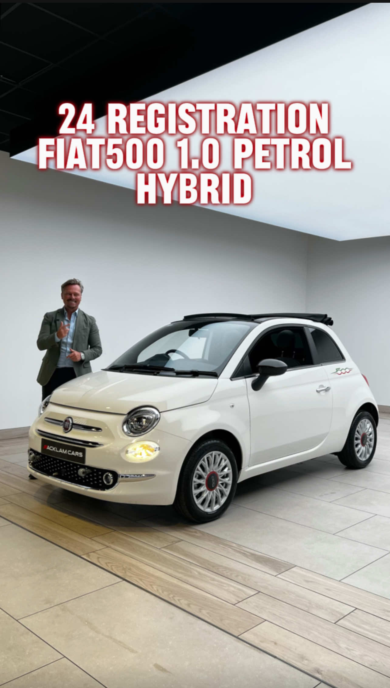 Something a little special for the summer!  2024 Fiat 500 1.0 Convertible 🇮🇹 Live Priced at £13,990 - Buy & Reserve Online - Contact Richard on 07919161818 or Business WhatsApp us on 07724101010 📲 Classic Italian style meets modern adventure – this head-turning hybrid convertible is ready for sunshine drives with top-down vibes. Timeless design, smart tech, and ultra-low mileage make this Fiat 500 a standout choice. Only 2,912 miles #fiat500 #fiat500convertible #acklamcars