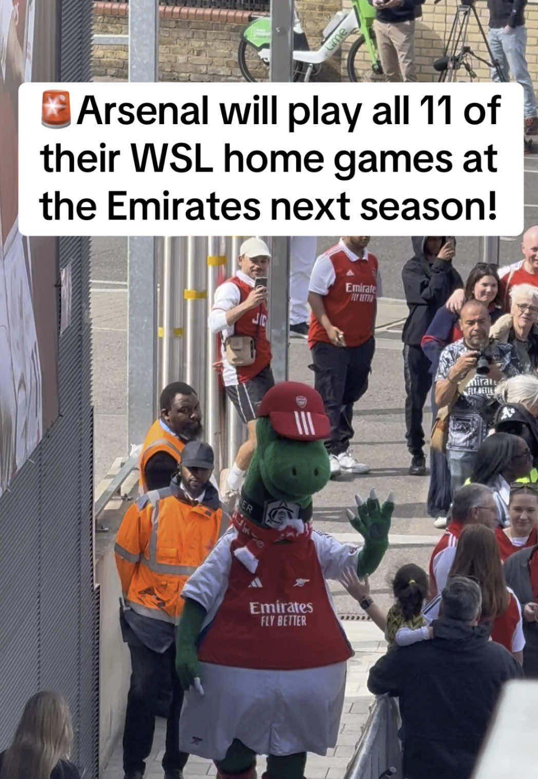 Arsenal will play all 11 of their WSL home games at the Emirates next sesson. Here’s a Gunnersaurus compliation to celebrate… #Arsenal #AWFC #AFC #WomensFootball 