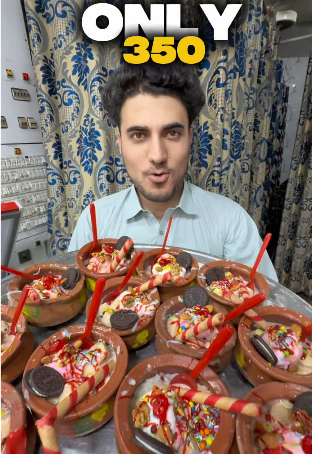 Only 350/- rupees matka falooda unique dish | in one of the famous in Peshawar #matkafalooda #unique #fyp #foryou #tastewithbakkar #foodies