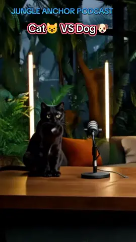 DOG vs. CAT: The PODCAST DEBATE you didn't know you needed! 🎤🐾 😺🐶 #jungleanchor #pethumor #funnyanimals #tiktokviral #fyp #viral #petlife 