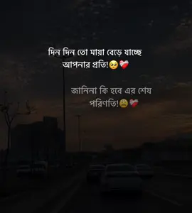 দিন দিন তো মায়া বেড়ে যাচ্ছে  আপনার প্রতি!🥺❤️‍🩹 জানিনা কি হবে এর শেষ  পরিণতি!😫❤️‍🩹 #fyp #foryou #foryoupage 