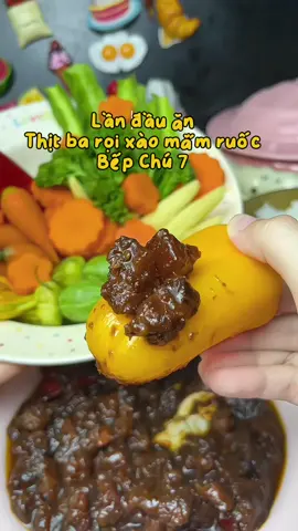 mukbang cơm nhà, lần đầu ăn thử thịt ba rọi xào mắm ruốc Bếp Chú 7 #bepchu7 #baroixaomamruoc #netviethub #caibungnho #mukbang #xuhuong 