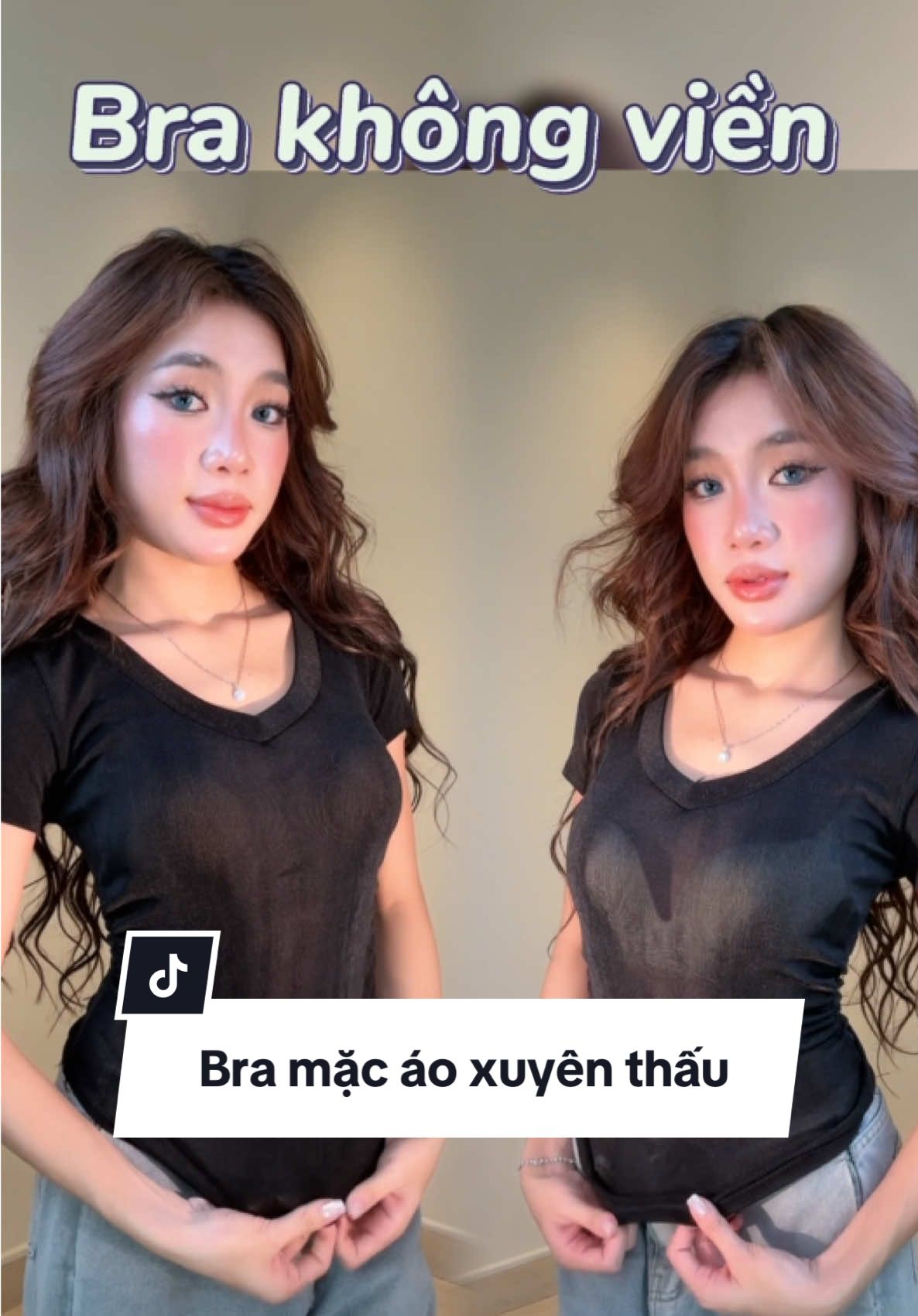 Mấy bà chọn KHAKI mặc áo xuyên thấu nha😚#Nhivisecret #Visecretbra #aolot #bra #dephonmoingay #aoholung #KHAKI 