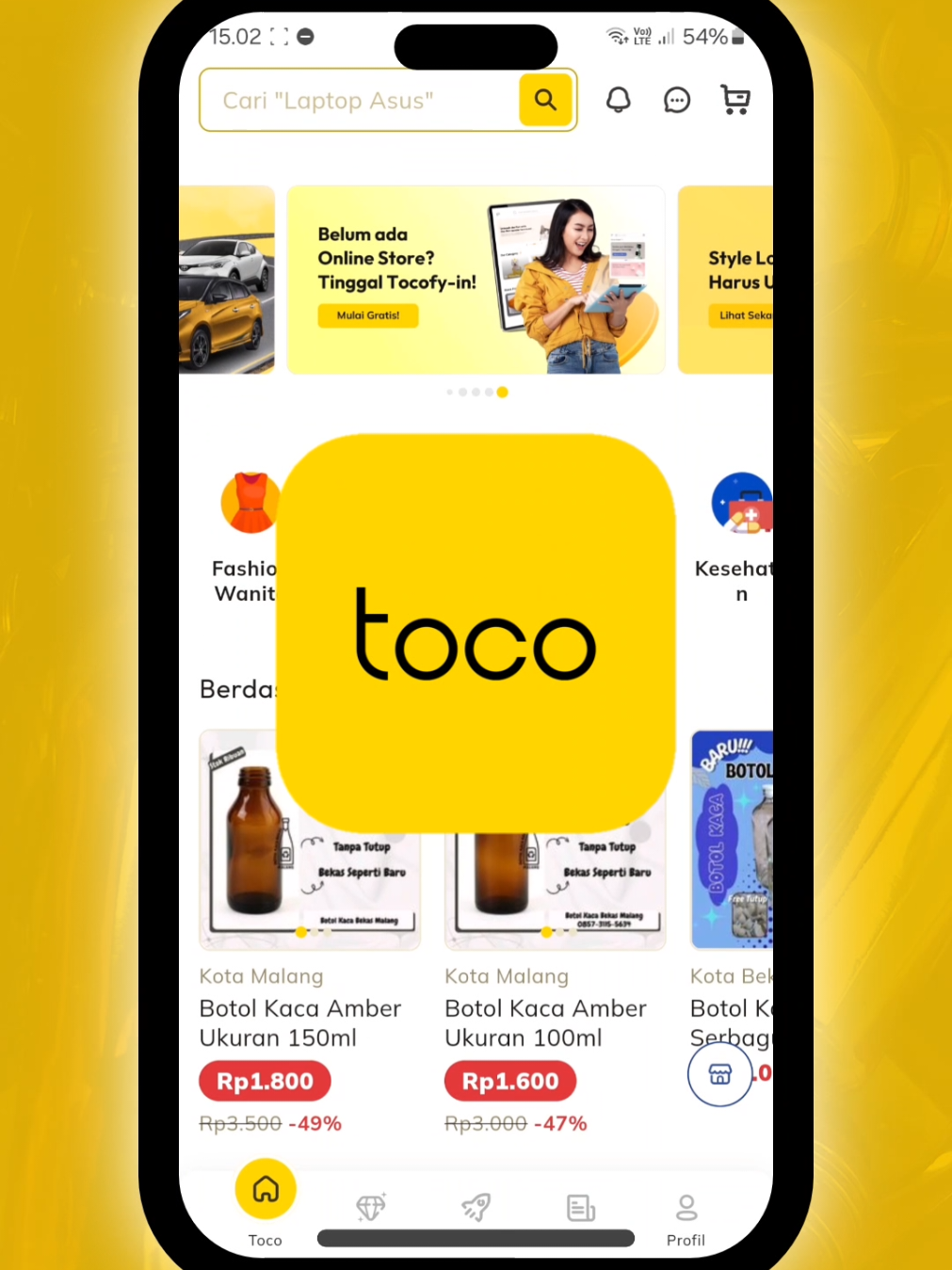 Online shop Botol Kaca Bekas Malang kini tersedia juga di Aplikasi Merchant Toco @toco.indonesia . ---------- #GASCHECKOUT #Toco 