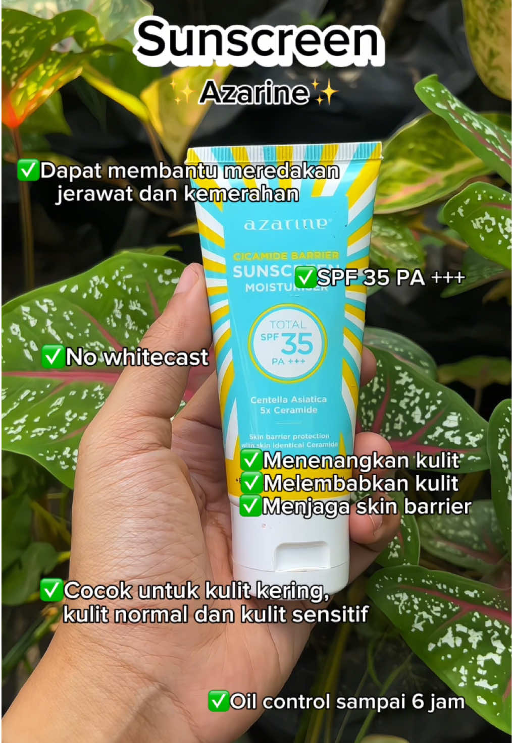 Sunscreen favorit siapa nih ?😍 #azarine #sunscreen #azarinecosmetic #azarinesunscreen #sunscreenuntukkulitberjerawat 