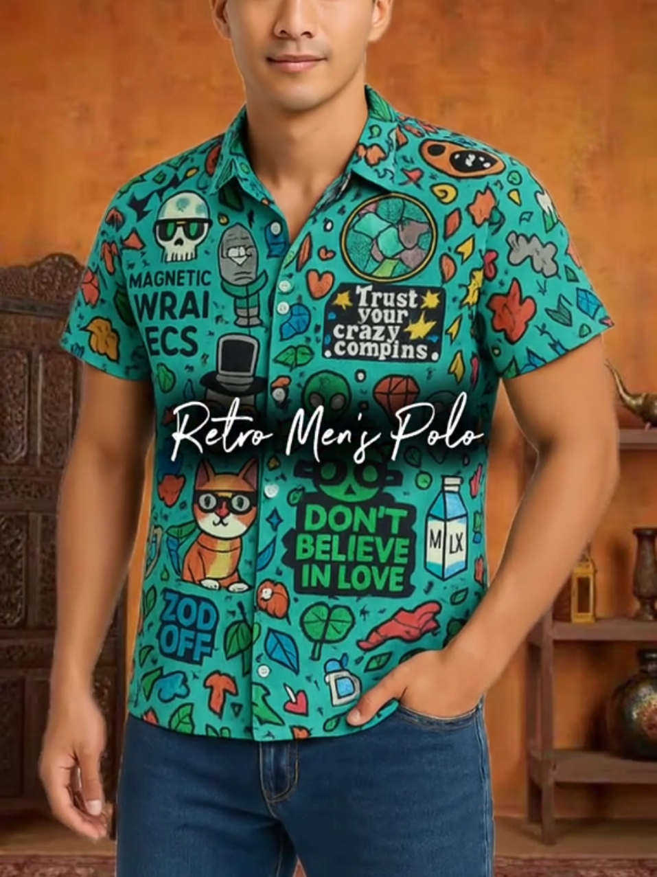 #printed #polo #casual #men #fashion #clothing 