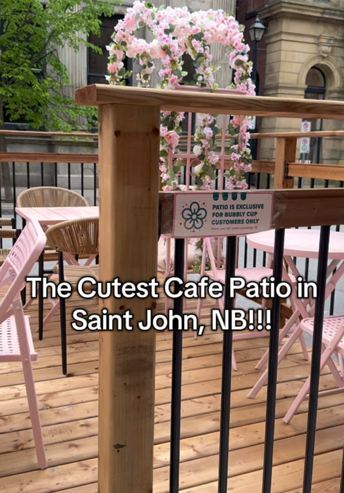 The cutest patio in town is here just in time for the first cruise ship this month: Island Princess! 😍 Our patio deck is now available to all Bubbly Customers! See you!!! 💖 #SaintJohn #UptownSaintJohn #IslandPrincess #PrincessCruises #SaintJohnNB #cafe #coffee #bubbletea #breakfast #boba #matcha 