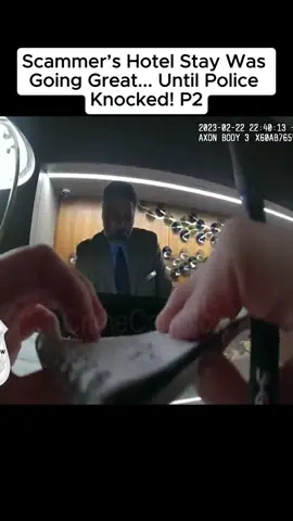 Scammer’s Hotel Stay Was Going Great... Until Police Knocked!#fyp
