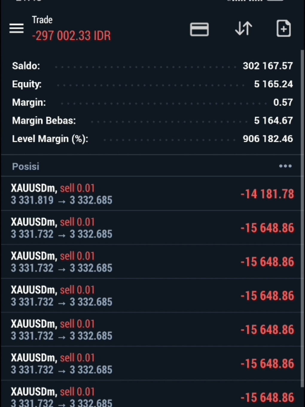 sisa goceng geter dkit🗿 #fypシ゚ #tradingforex #fullmargin #xauusd #scalping #margincall 