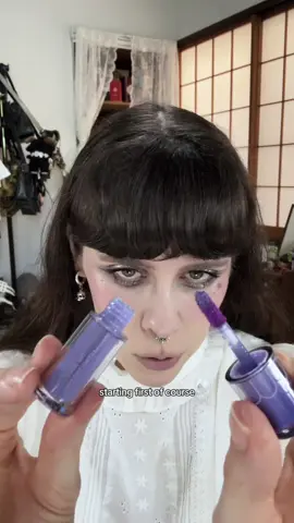 green, blue, and black korean lip tints?? i’m in heaven!! 🖤 @Rom&nd US #romand #kbeauty #blackliptint #koreanmakeup #gothmakeup 