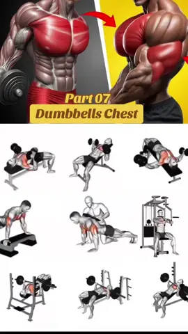Dumbbells Chest Workouts at GYM Part 07 #tiktok_uk #gym #Fitness #viralvideos 