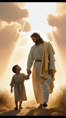 Un enfant guidé par Jésus vers la lumière… Une image qui touche l’âme. 🙏❤️ Suis-moi pour plus de messages d’espoir et de foi ✨ #foi #jesus  #spirituality  #amourdivin  #tiktokchrétien #hope  #faith  #spiritualjourney 