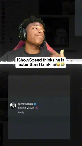 IShowSpeed thinks he is faster than hakimi 😂😭 #ishowspeed 