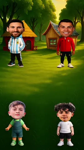 Ronaldo 😎 or Messi 🤠, Who is best❓ #ronaldo #messi #funny #shorts #cartoon 
