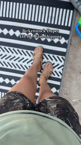 Birkenstock dupes for $13.49 plus free shipping 😍🩴☀️           #freeshipping #womensshoes #sandals #birkenstocks 