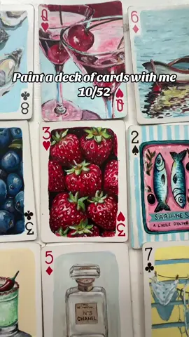 Back at it! Day 10/52 🍓🍓#series #painting #strawberry #fyp 