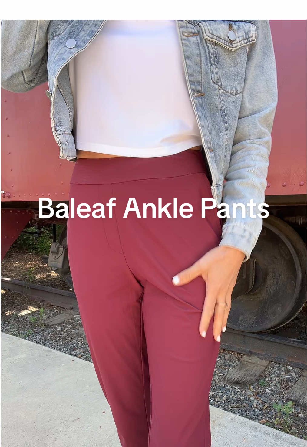 These stretchy, breathable pants are versatile and comfortable.  #baleaf #quickdrypants #anklepants #stretchypants #travelpants #golfpants #womensgolfclothes #athleticpants #casualpants #workpants 