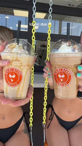 Try our Blondie and Nutty Brunette at Bikini Beans! Our GILBERT location is now open off of Val Vista and the 202! 🤩🧡  #BikiniBeansGilbert #BeanGang #bikinibeans #wedontgiveeeffoc #barista #az #fyp #GilbertNewLocation 