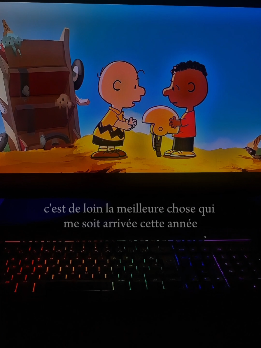 faire ta connaissance c'est de loin la meilleure chose qui me soit arrivée... #anime #snoopy #animeedit #sad #citation 