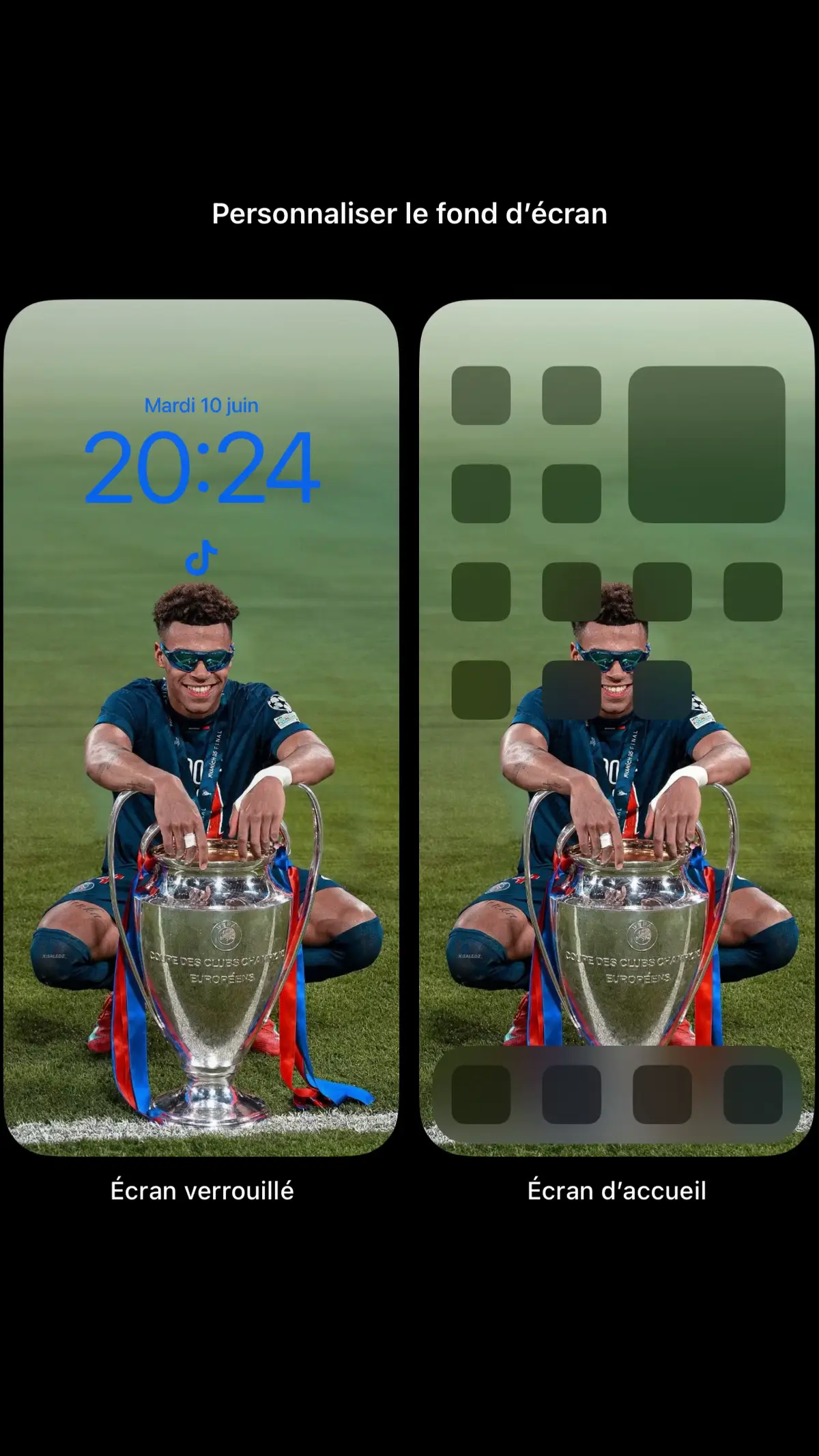 The future Golden Boy is Désiré Doué 🏆❤️💙 @psg #footballtiktok #wallpaper #doué #psg 
