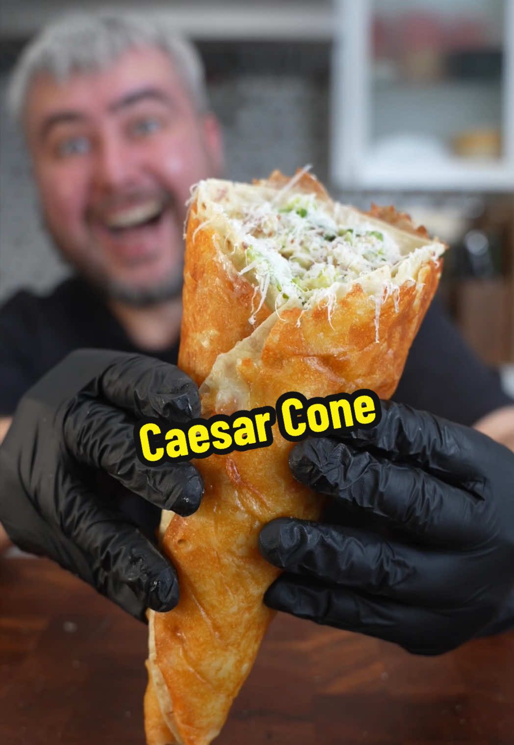 Caesar Cone #salad #foodtiktok 