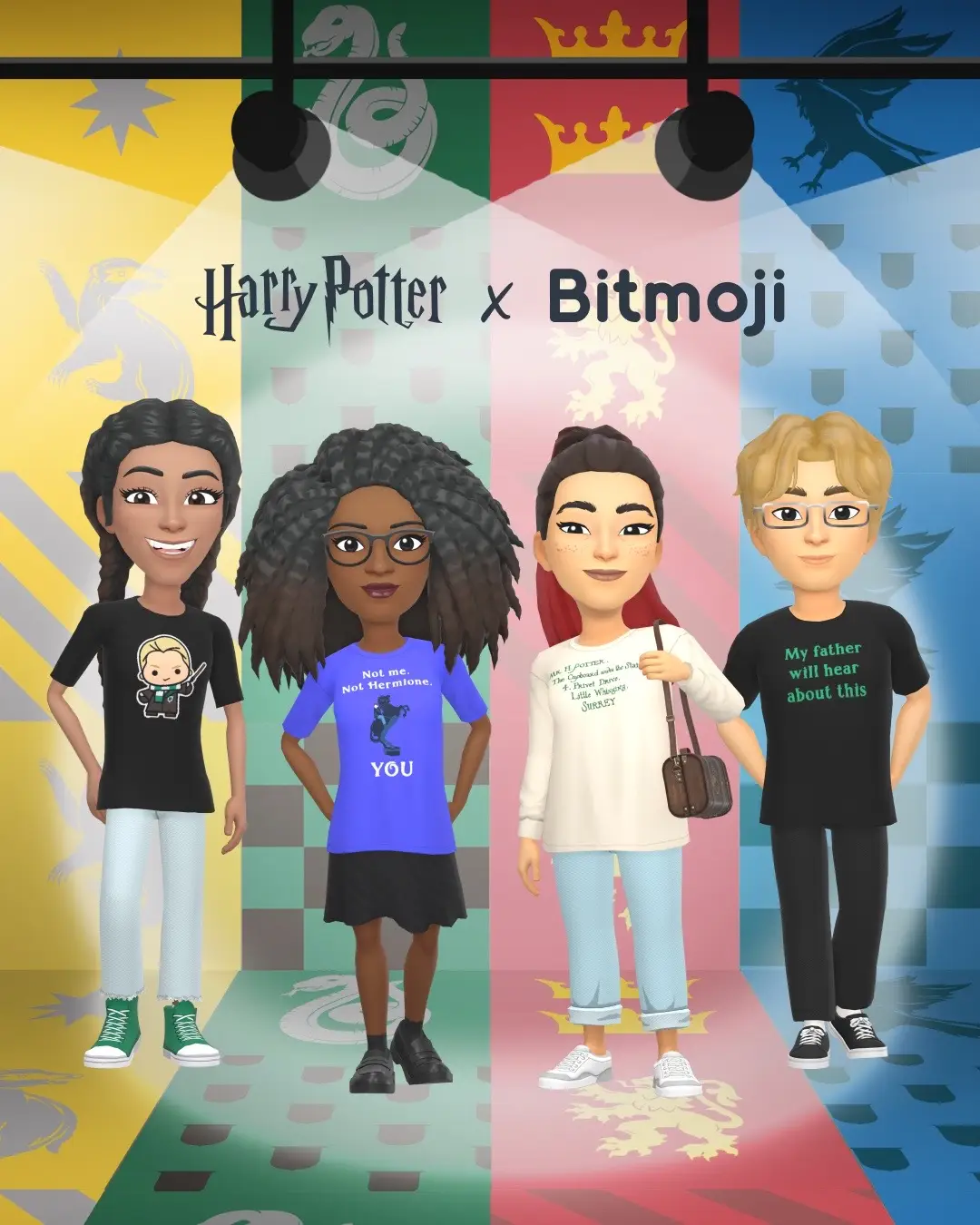 your bitmoji is going to be spellbindingly stylish 💫 visit the harry potter bitmoji store on @snapchat to claim these magical outfits! #HarryPotter #HarryPotterxBitmoji