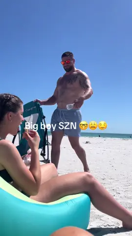 Family beach day with this big dawg 