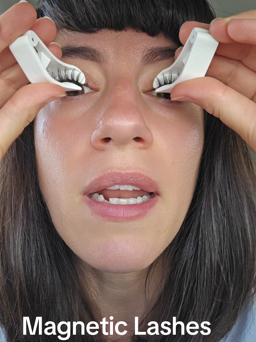 Magnetic lashes = quick beauty hack for no makeup days 😊 #magneticlashes #wosadomagneticeyelash 