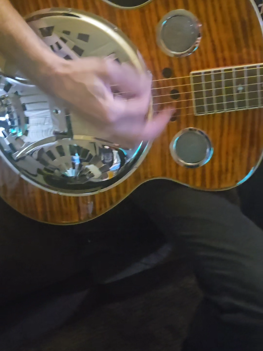 If you ever wanted a resonator guitar but maybe didnt want to pay all that much,  This one here is a great price and plays well! #guitar #resonatorguitar #resonator #guitartok #bluegrass #blues #country #jamming #slideguitar 