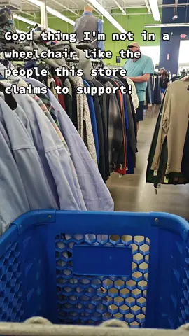 Trying to get around in a Goodwill! #goodwill #thriftshopping #thrift #disabled #differentlyabled #goodwillsucks @Goodwill Industries Intl. 