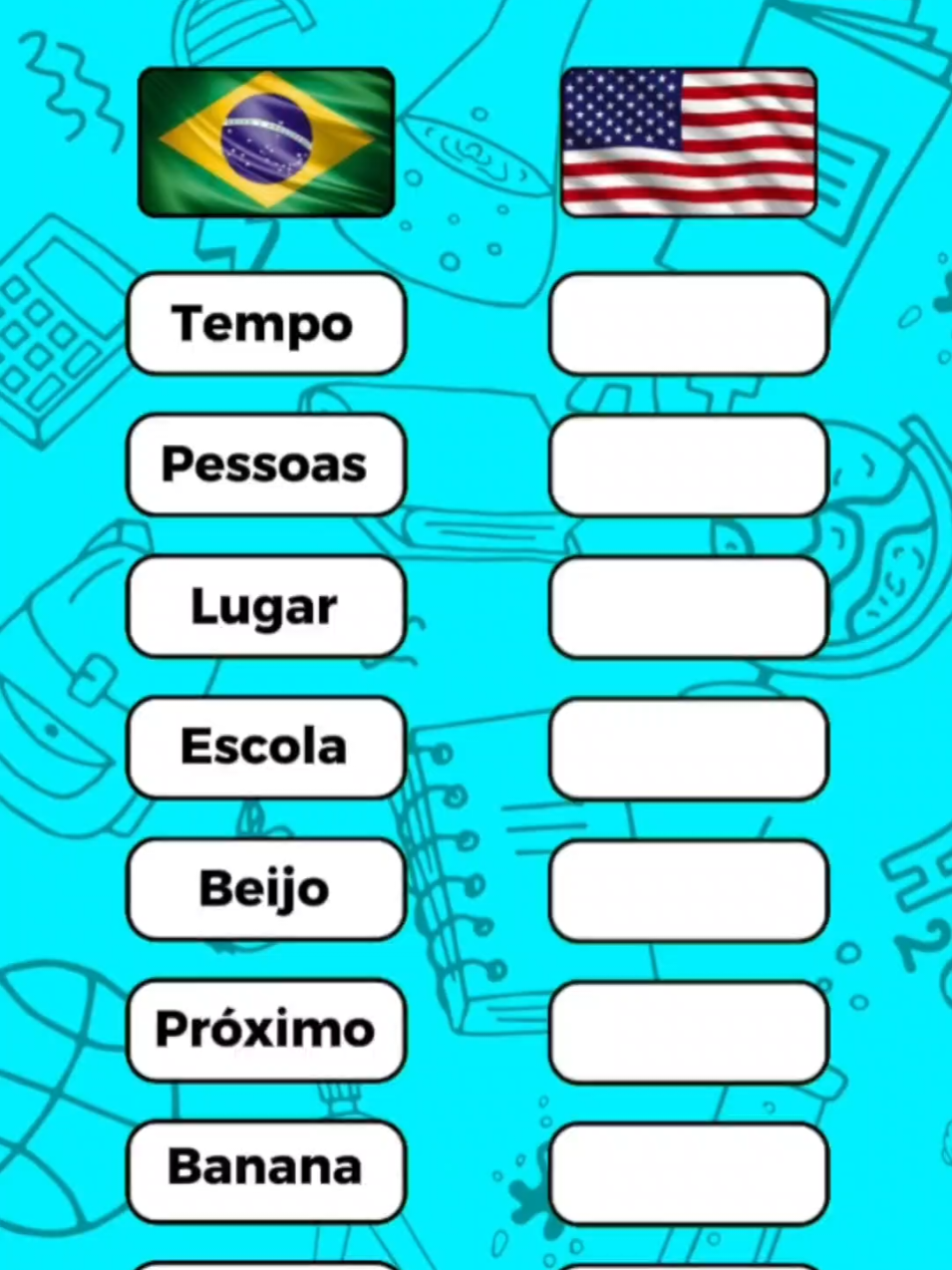 Quantas você acertou? #quiz #quiztime #ingles #inglespratico #pergunta 