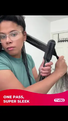 Who needs 10 passes? Not me! One pass = salon sleek with TYMO RING PLUS 💖 #silkpress #tutorial #hairstyles #fyp #Hair #LifeHack #hairtok #hairstraighteningbrush #hairstyleideas #straighteninghair #TYMO #tymobeauty #tymoringplus #curlyhair 