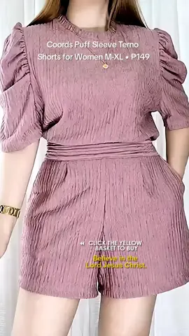 Coords Puff Sleeve Terno Shorts for Women M-XL  #tops #topsforwomen #smockingtop #tshirts #damit #fyp #fashionable #OOTD #foryou #womenstop #womensfashion #knitwear #summerdress #plussize #dress #blouse #sexy #tube   #creatorsearchinsights 